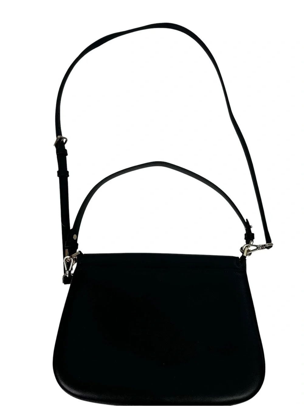 kate spade New York Shoulder Bag Crossbody Purse Black Saffiano Leather Gold